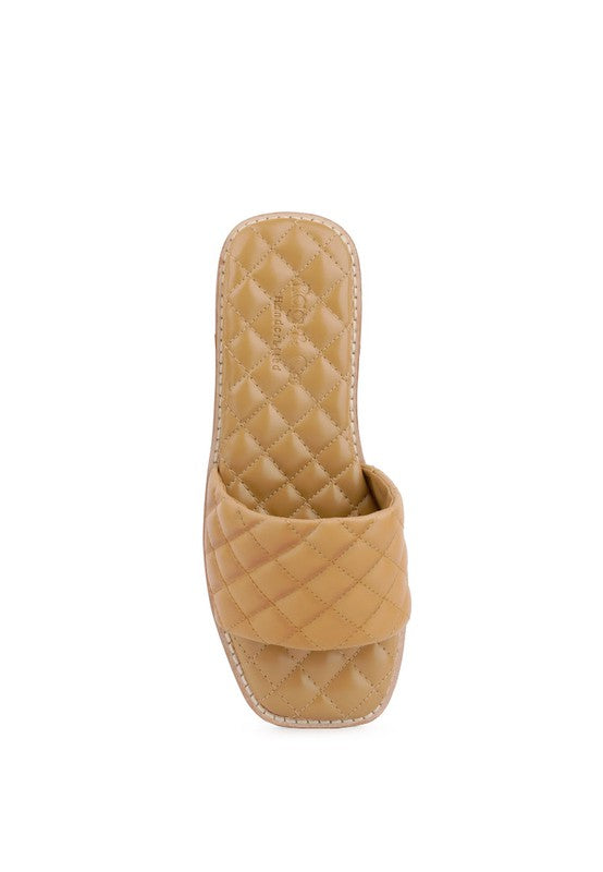 Quilted Summer Flat slip on sandal