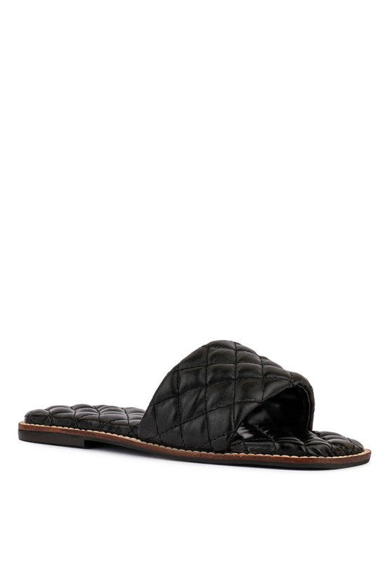 Quilted Summer Flat slip on sandal