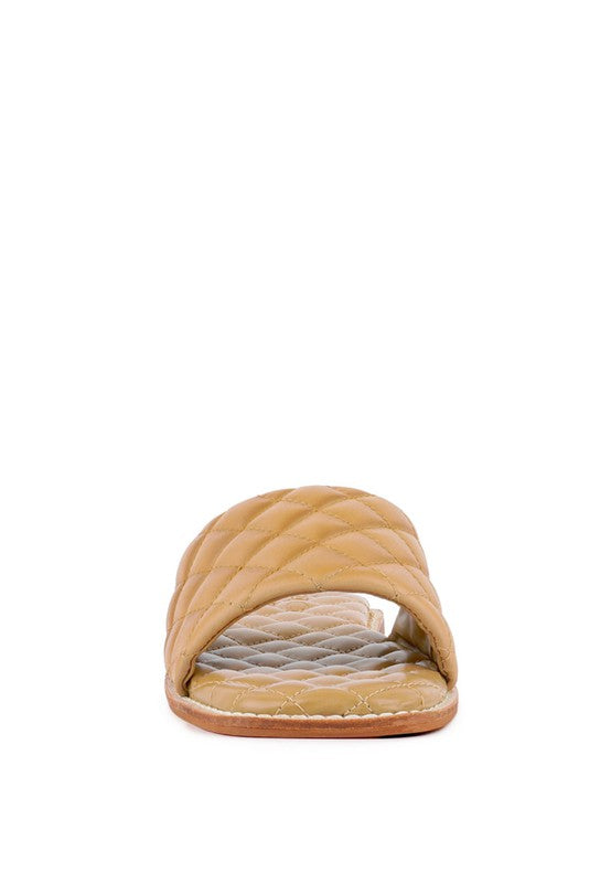 Quilted Summer Flat slip on sandal