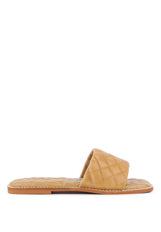 Quilted Summer Flat slip on sandal