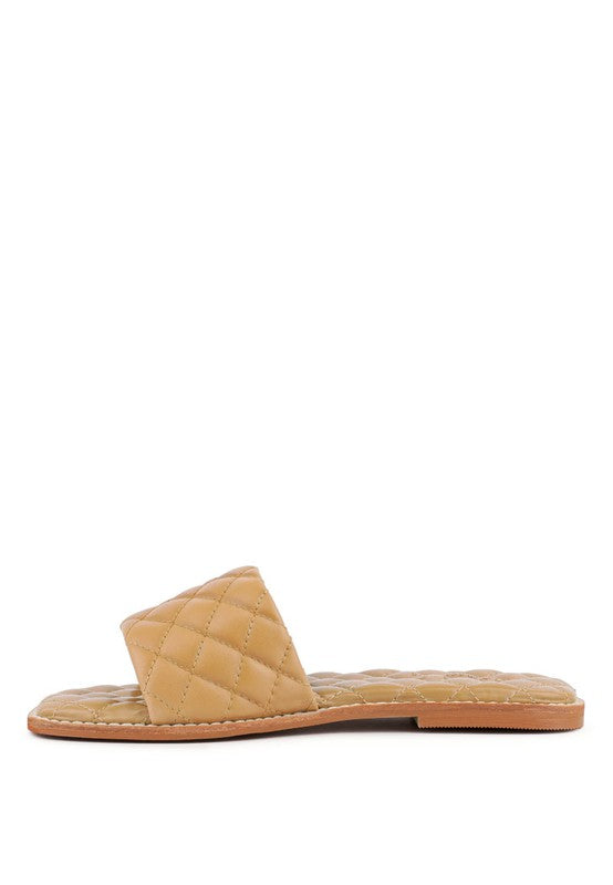 Quilted Summer Flat slip on sandal