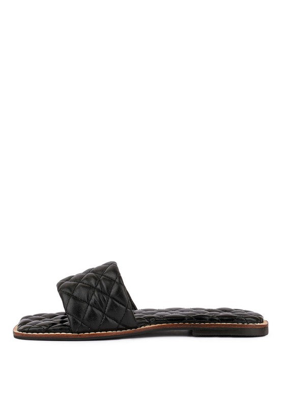 Quilted Summer Flat slip on sandal
