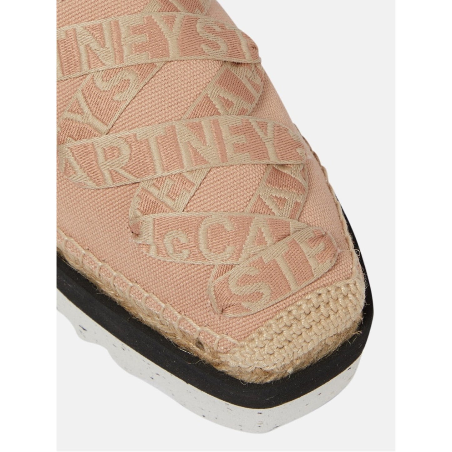 Stella McCartney Gaia Platform Espadrilles Blush Logo Lace Up Size 41 NIB