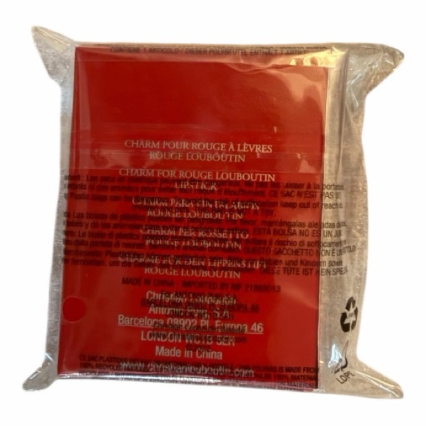 Christian Louboutin Red Bottom Black High Heel Charm NIB