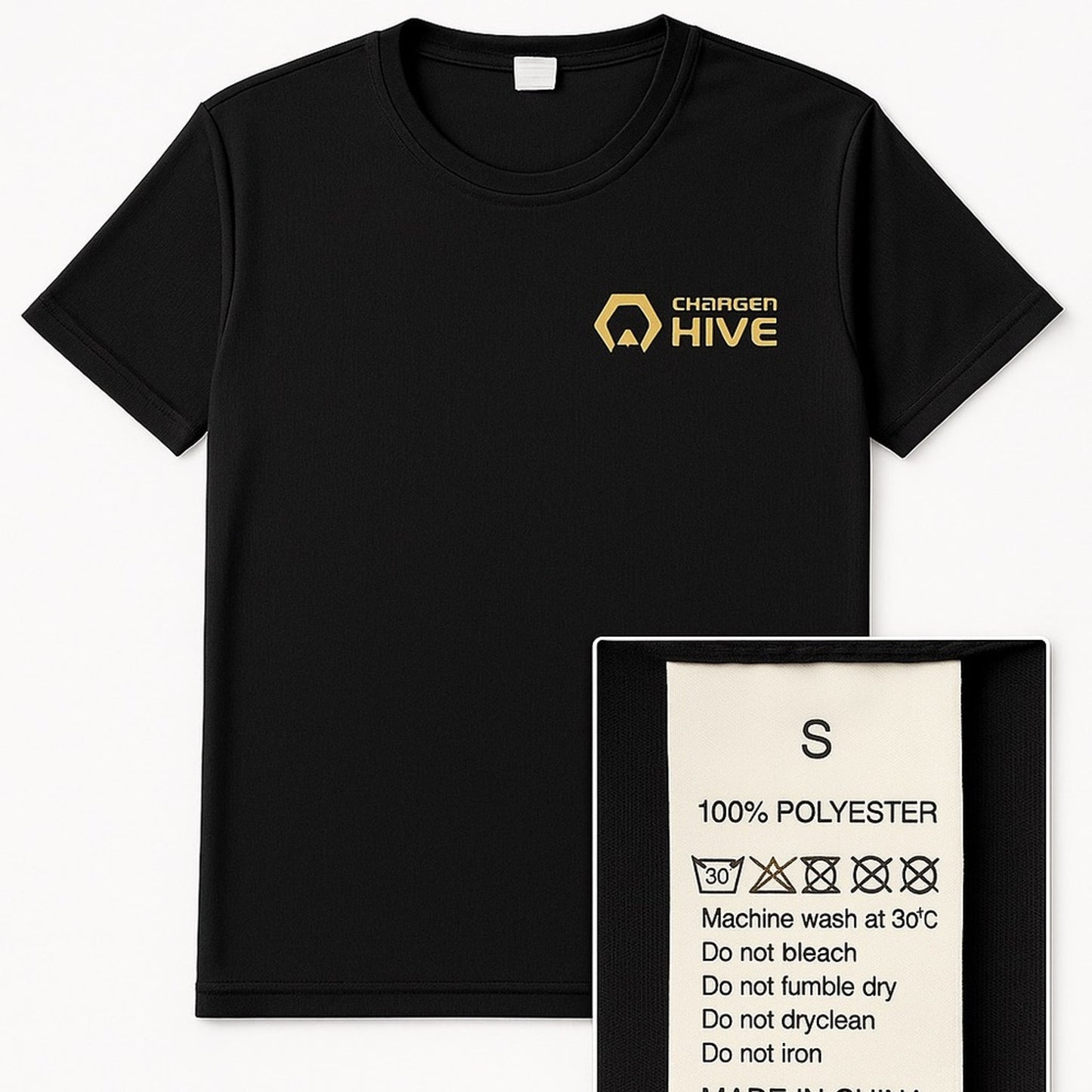 Chargen Hive Men's Lightweight Athletic Training Tee - Black - New Without Tags