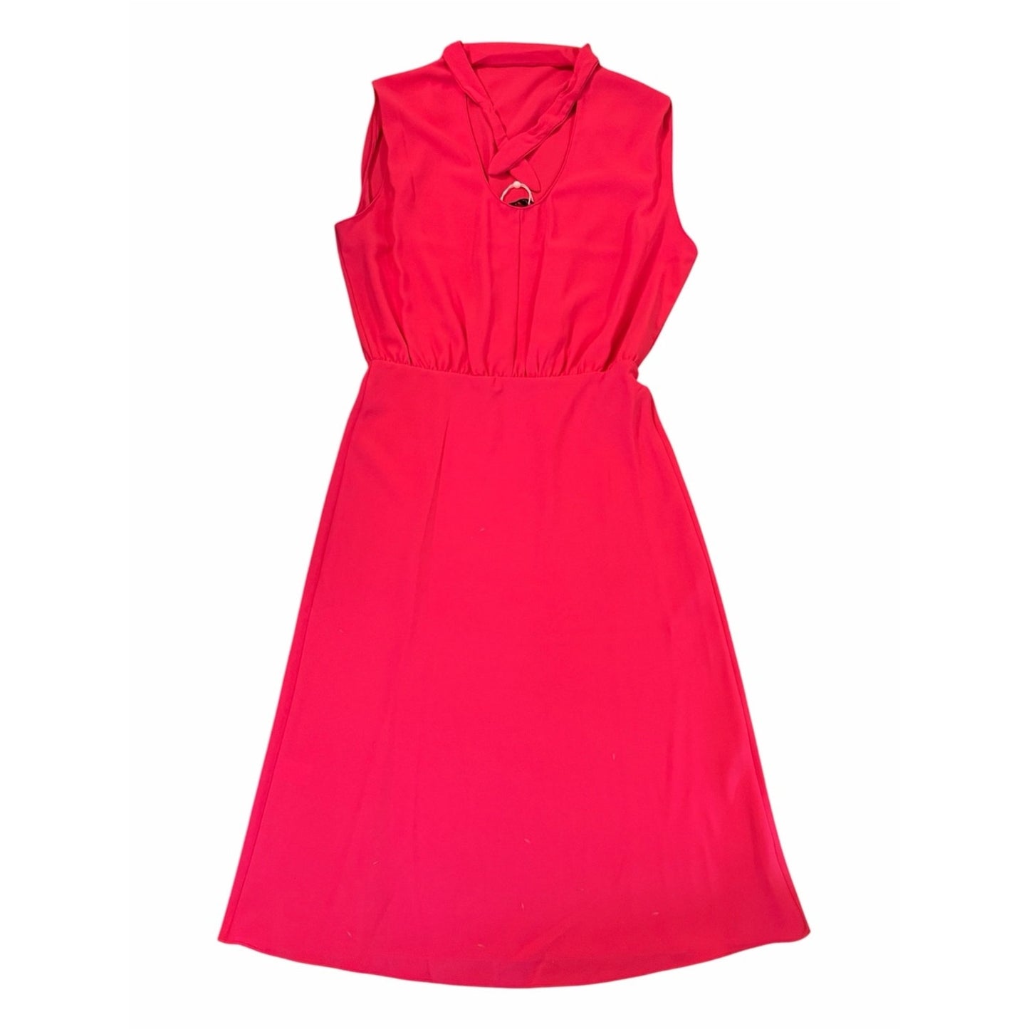 Amanda Uprichard Franny Hot Pink Midi Dress NWT XL Wedding Guest Cocktail