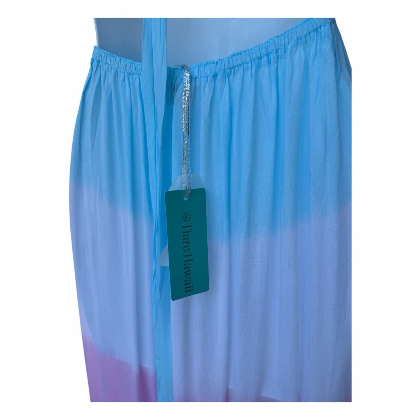 Tiare Hawaii NWT Blue Ombré Strapless Smocked Maxi Dress One Size M/L