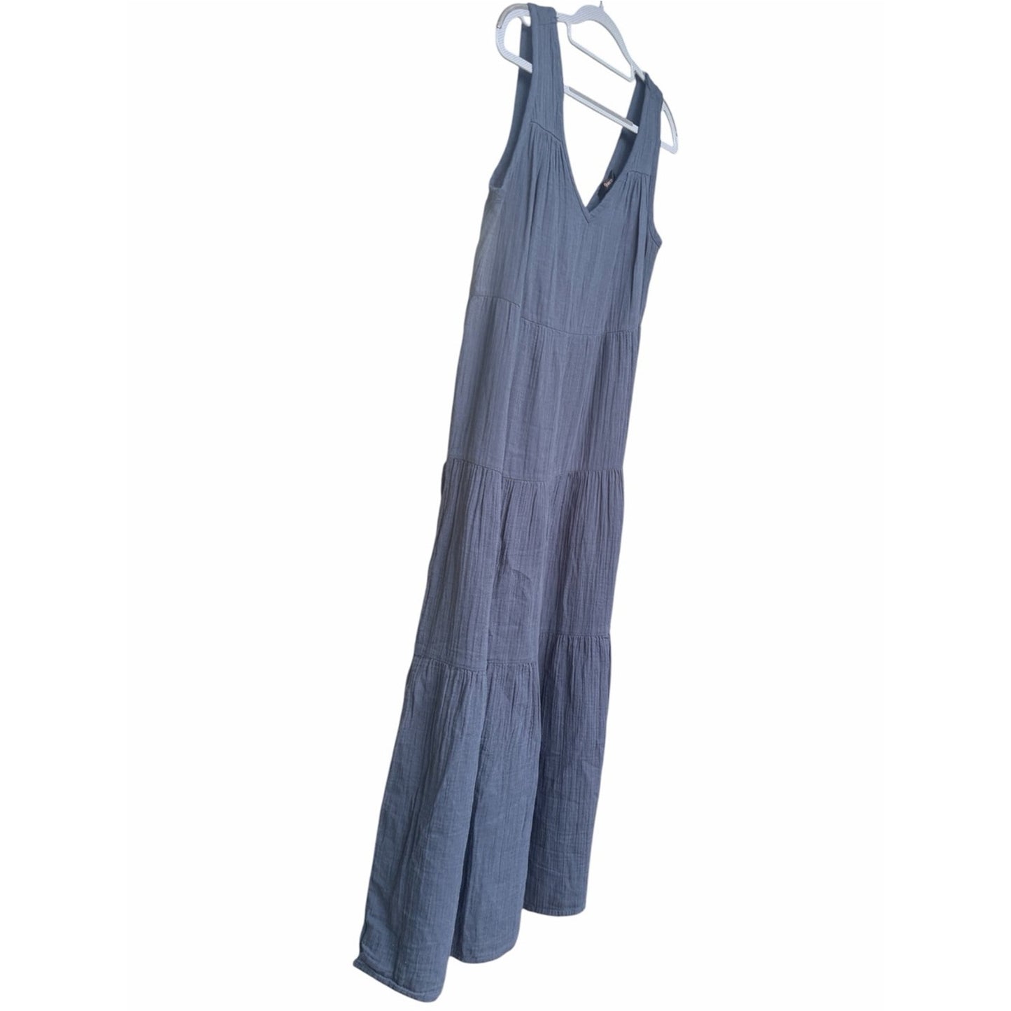 NWT Quince Organic Cotton Gauze Maxi Dress Gray S