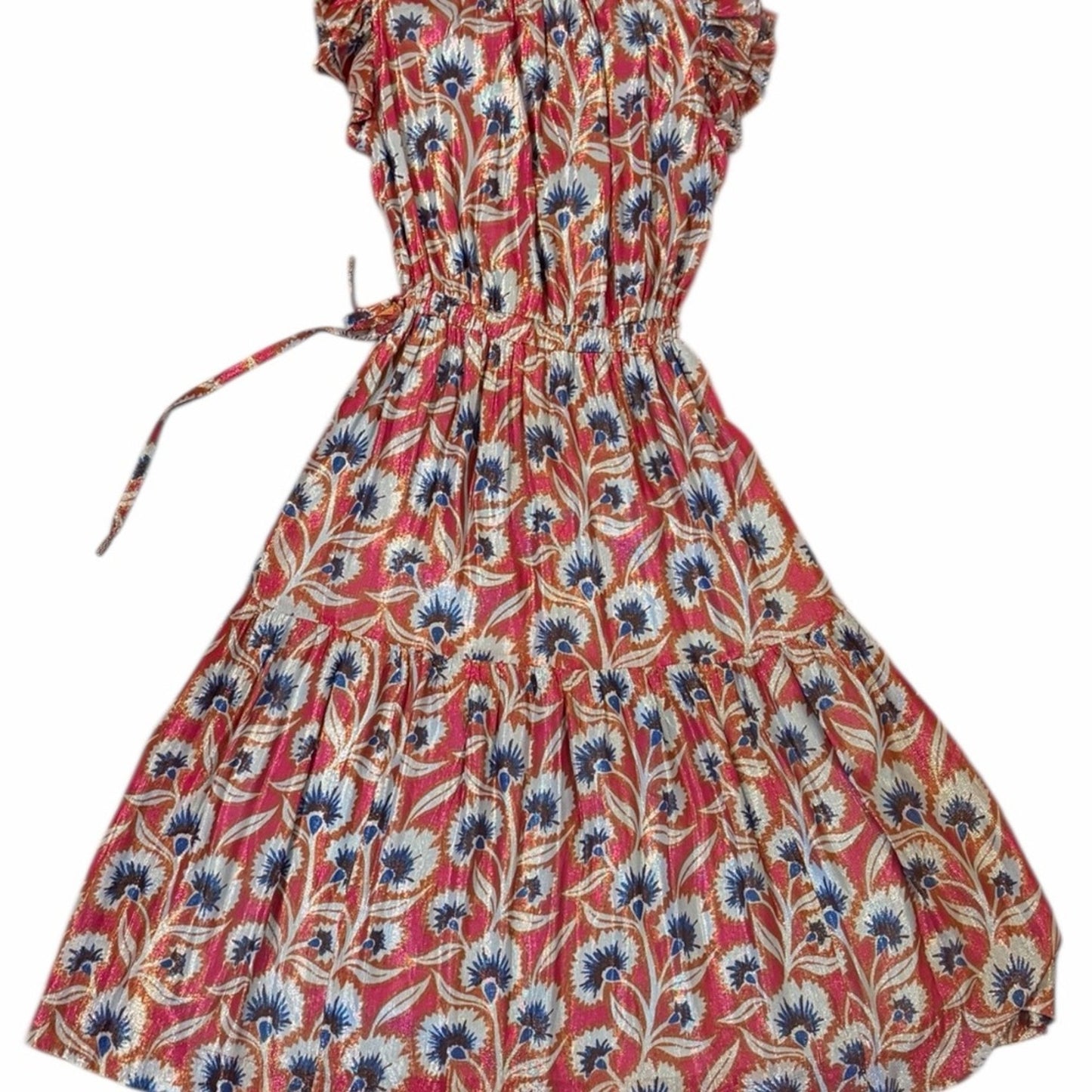 Omika Metallic Floral Midi Maxi Dress NWT Anthropologie Boho Small