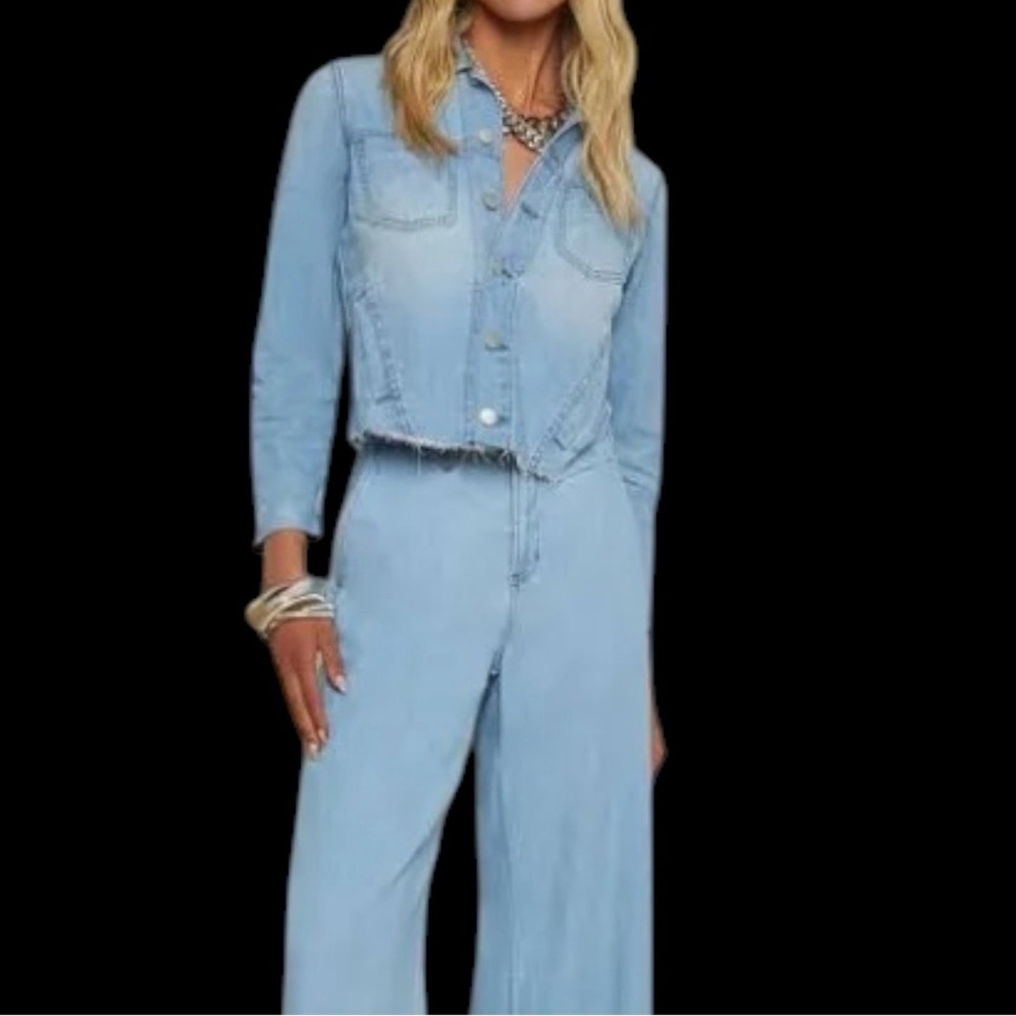 L'AGENCE Slim Raw Jean Jacket Janelle Size Large NWT