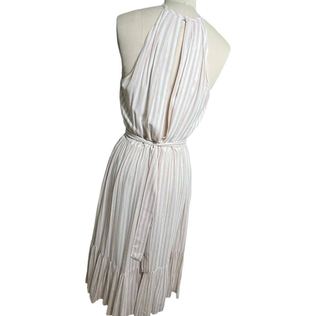 Halter midi dress with flattering pleated Skirt