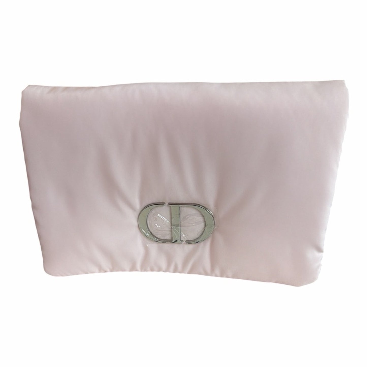 Christian Dior Pink Puffer Cosmetic Clutch W/ Coquette Vibe-CD Logo -New w Box