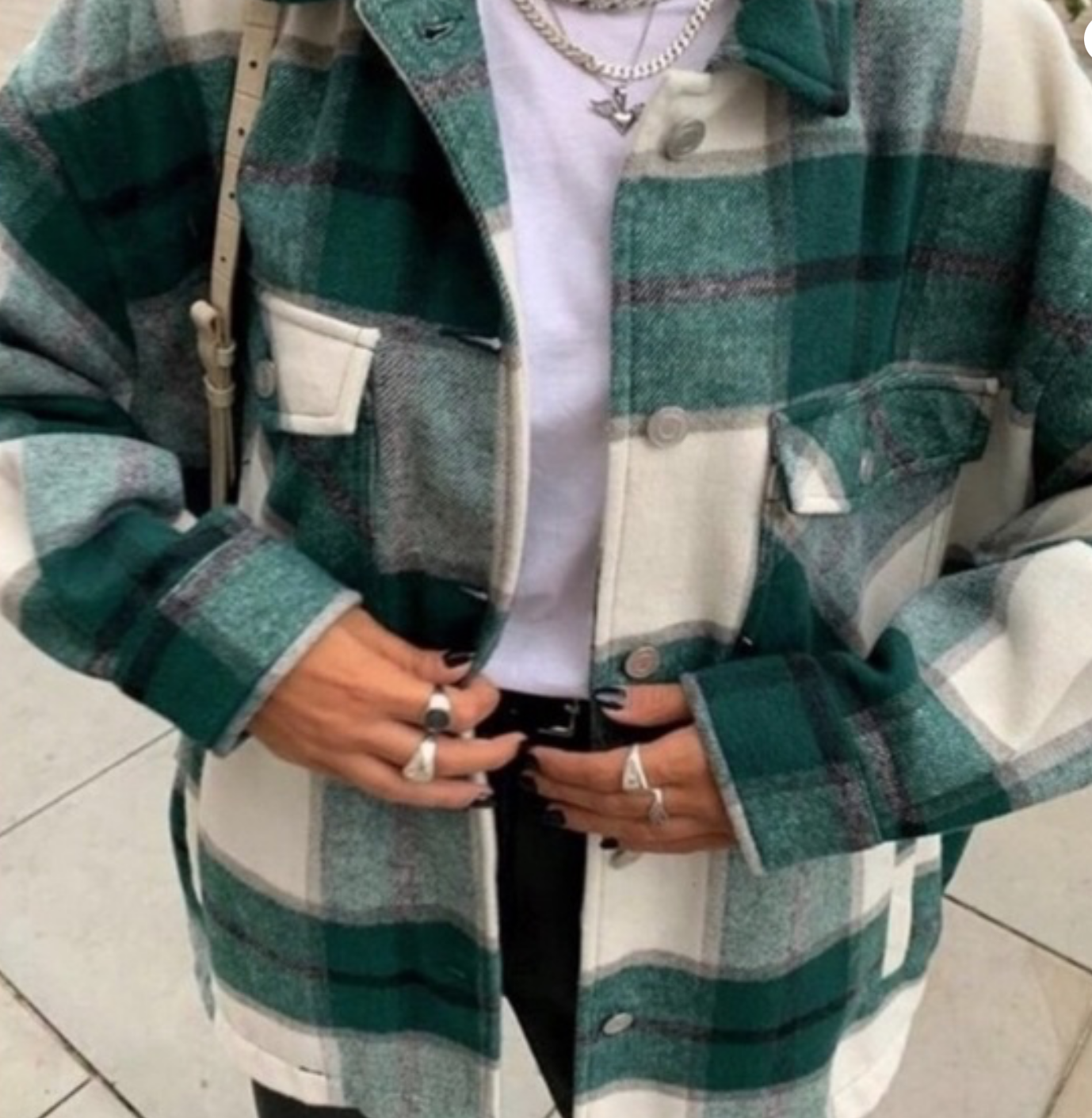 Boyfriend Plaid flannel Trucker shirt jacket