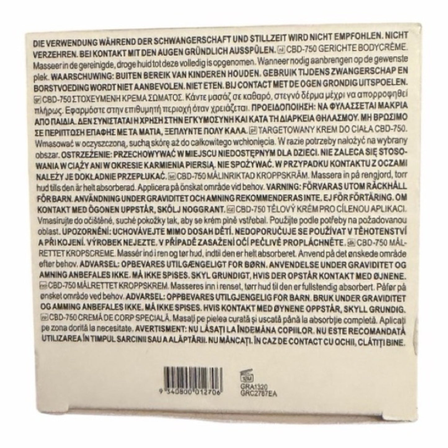 Grown Alchemist CBD-750 Targeted Body Cream | Boxed | New In Box