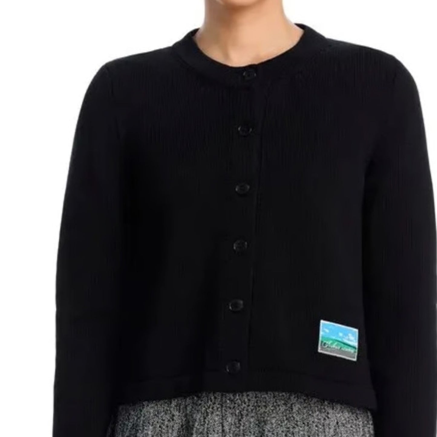 Joshua Sanders Navy Blue Cardigan w/Daisy on Back NWT size Med