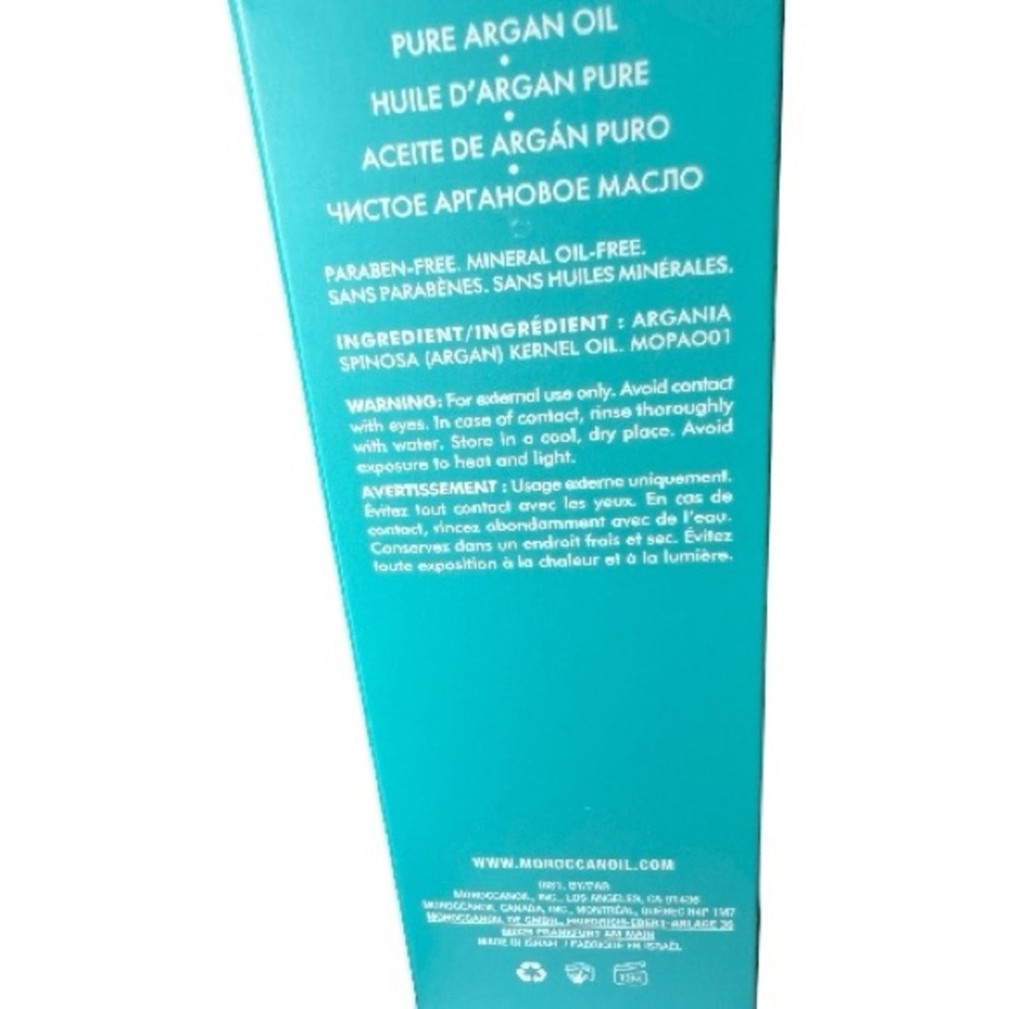 Moroccanoil Pure Argan Oil Full Size NIB 50ml