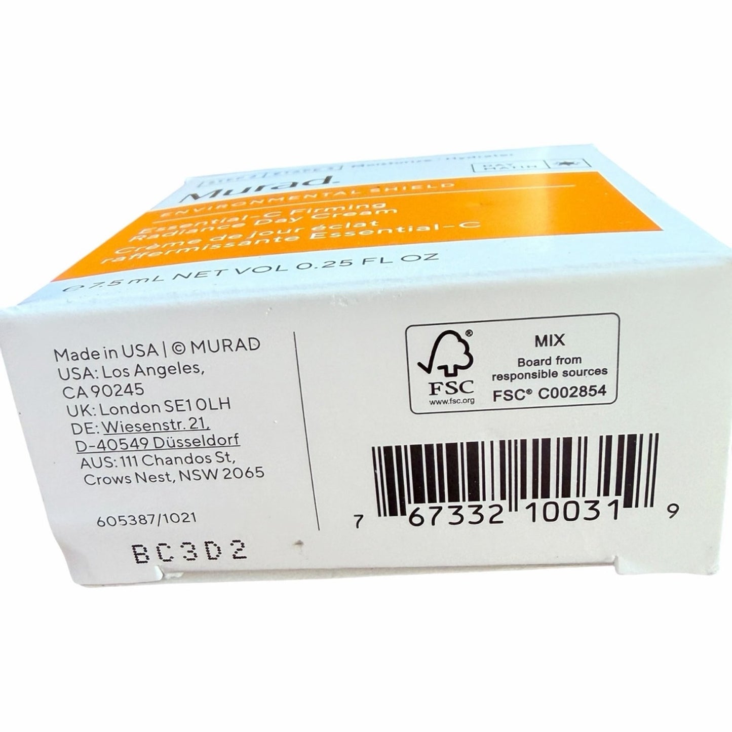 Murad Renewing Eye Cream 0.5 oz + Essential-C Day Cream 0.25 oz