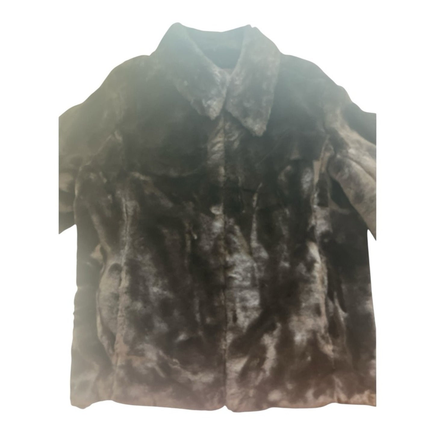 Vintage Faux Fur Jacket Choc Brown L