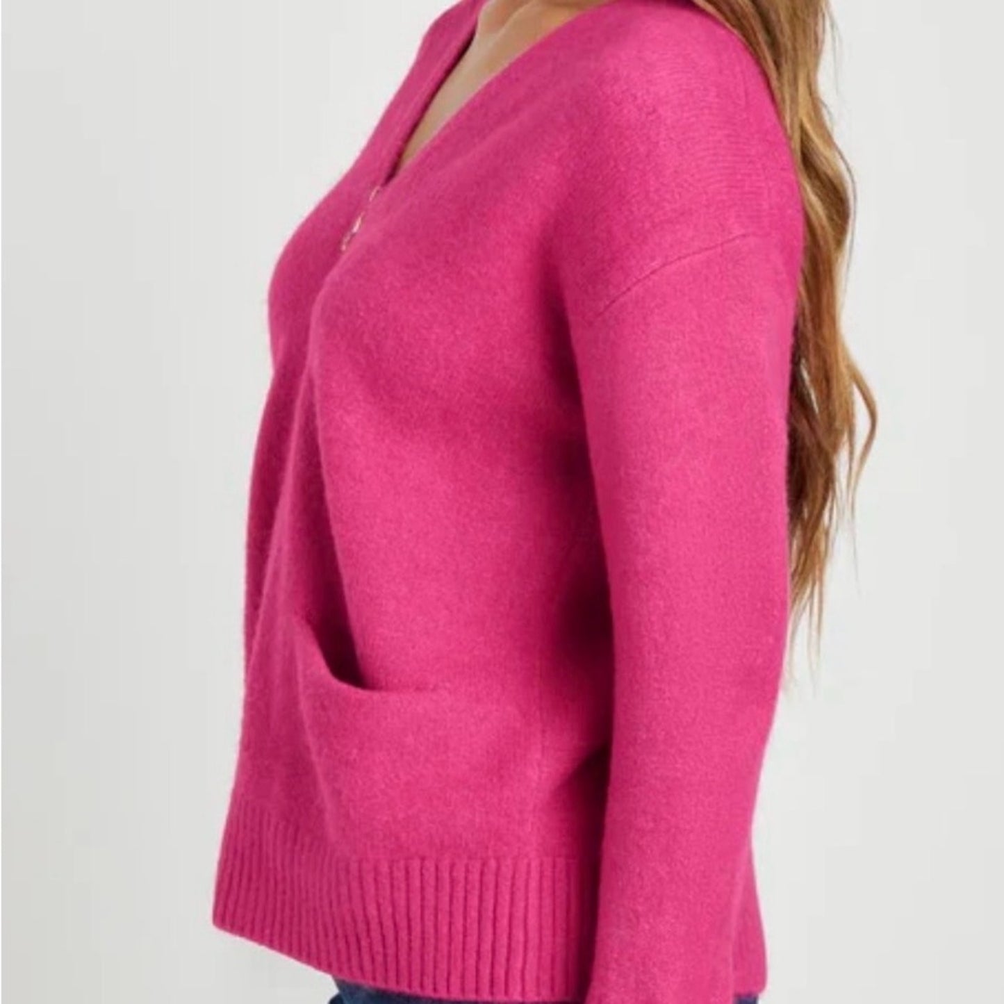 Splendid Zeena Zip-Up Cardigan — Pink — Size M — NWT