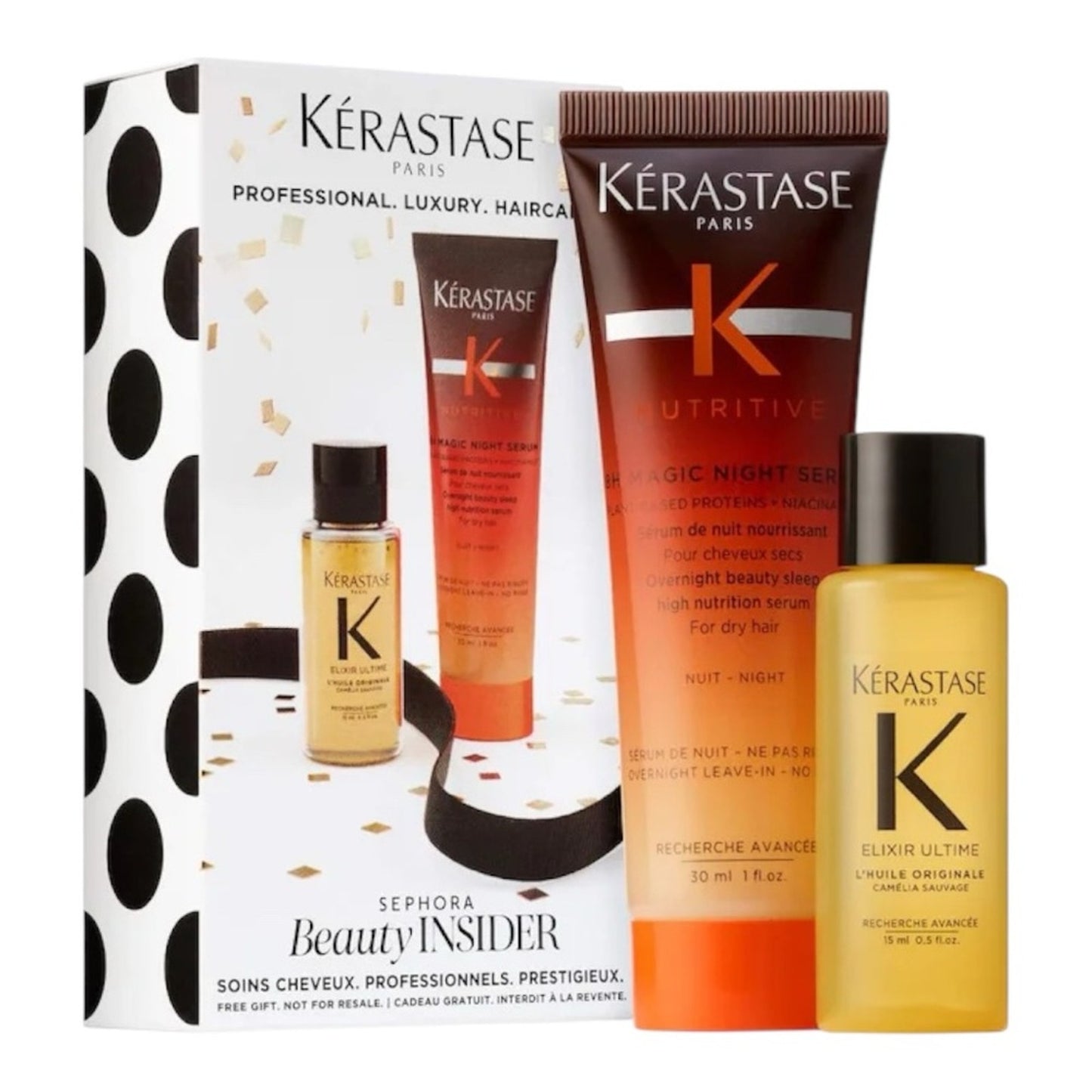 Kerastase Nutritive Magic Night Serum and Elixir Light Oil- Set - Get Both