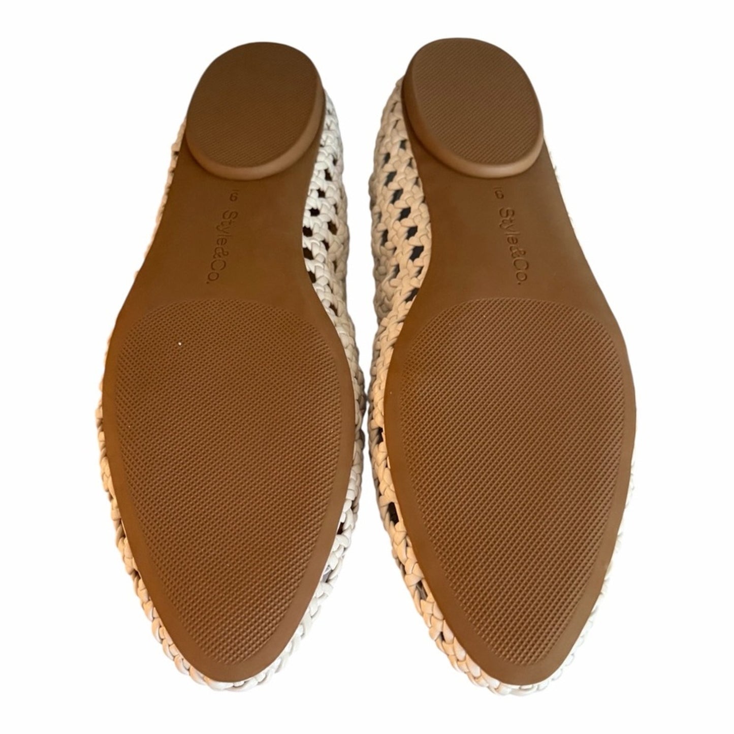 Style & Co Woven Ballet Flats Cream Size 9M