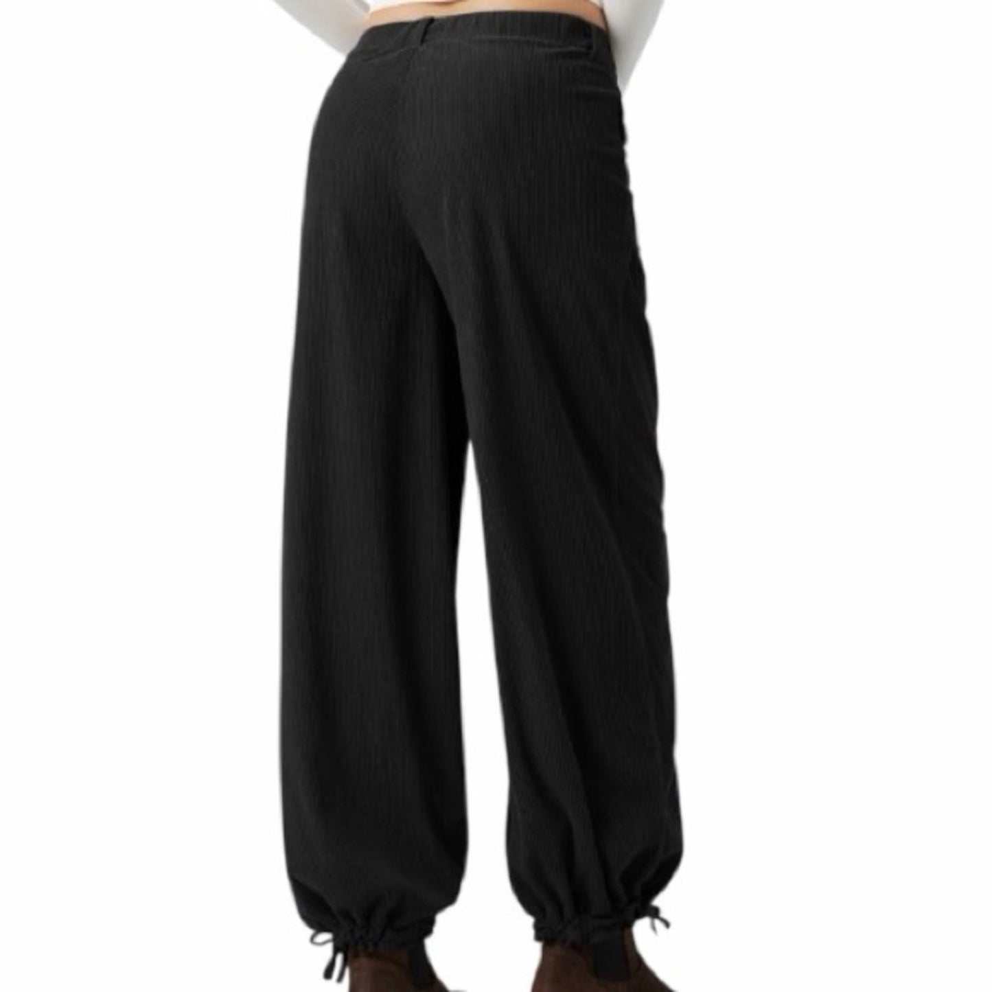 Halara Mid Rise Emerald Green Wide Leg Velvet Pants w/ Pockets NWT Size Med