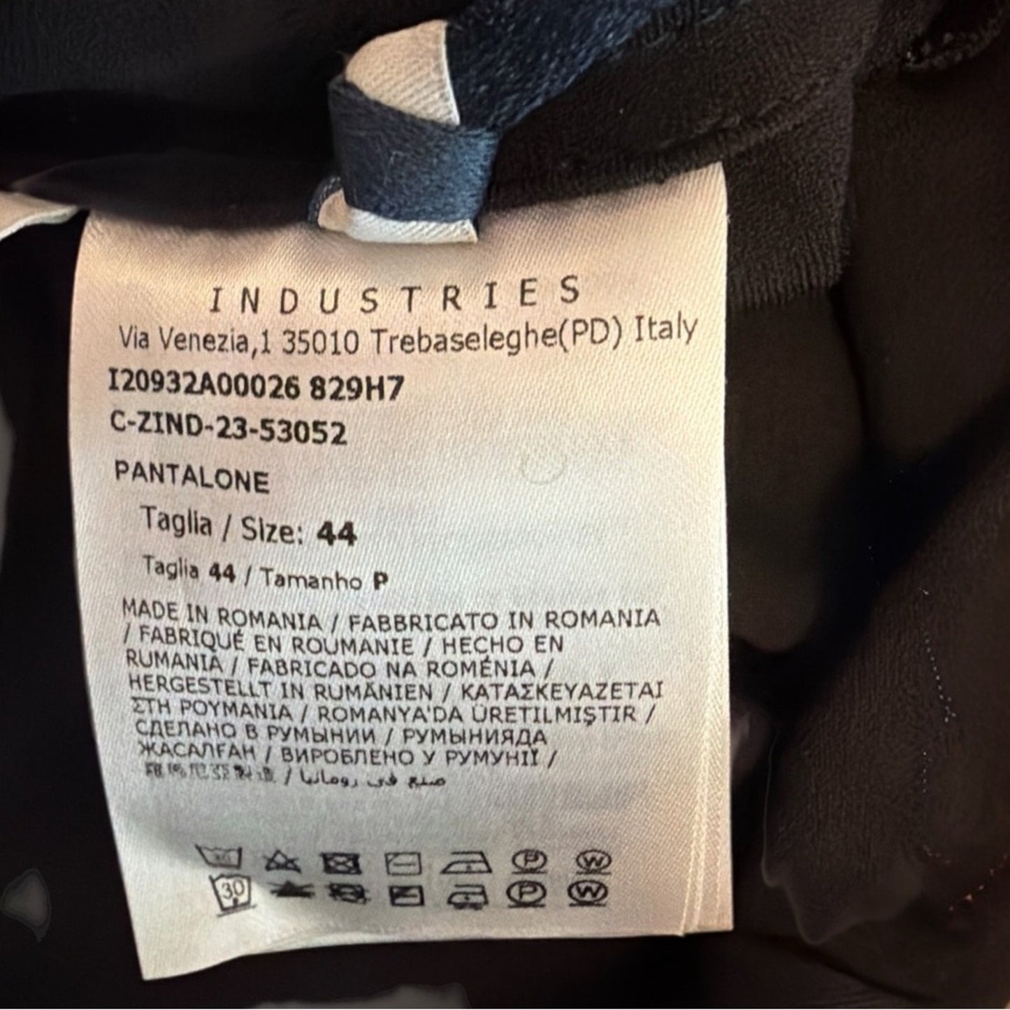 Moncler Stretch Tailored Trousers Black IT 44 Women’s Slim Straight Leg US 8-10