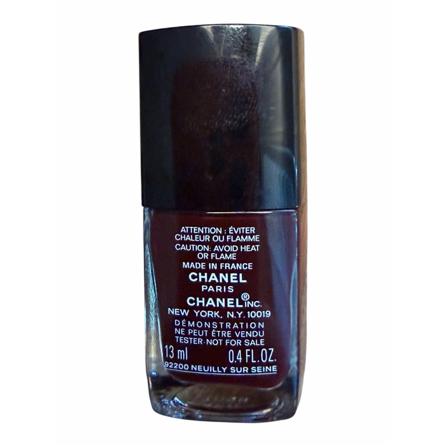 Chanel Le Vernis Nail Polish 155 Rouge Noir Vampy Burgundy Full Size