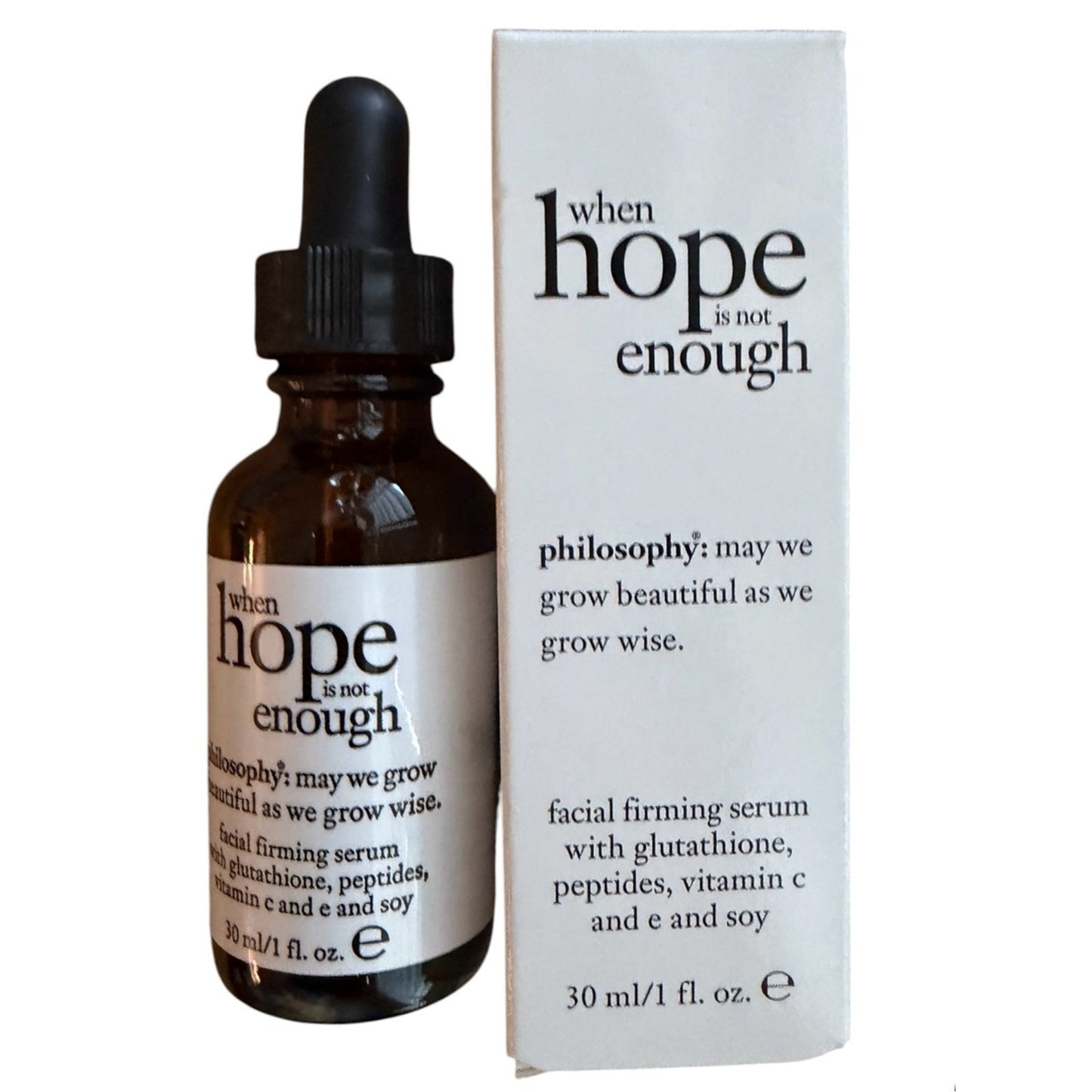 Philosophy When Hope Is Not Enough Serum 1 oz Full Size NIB Firming Vitamin C