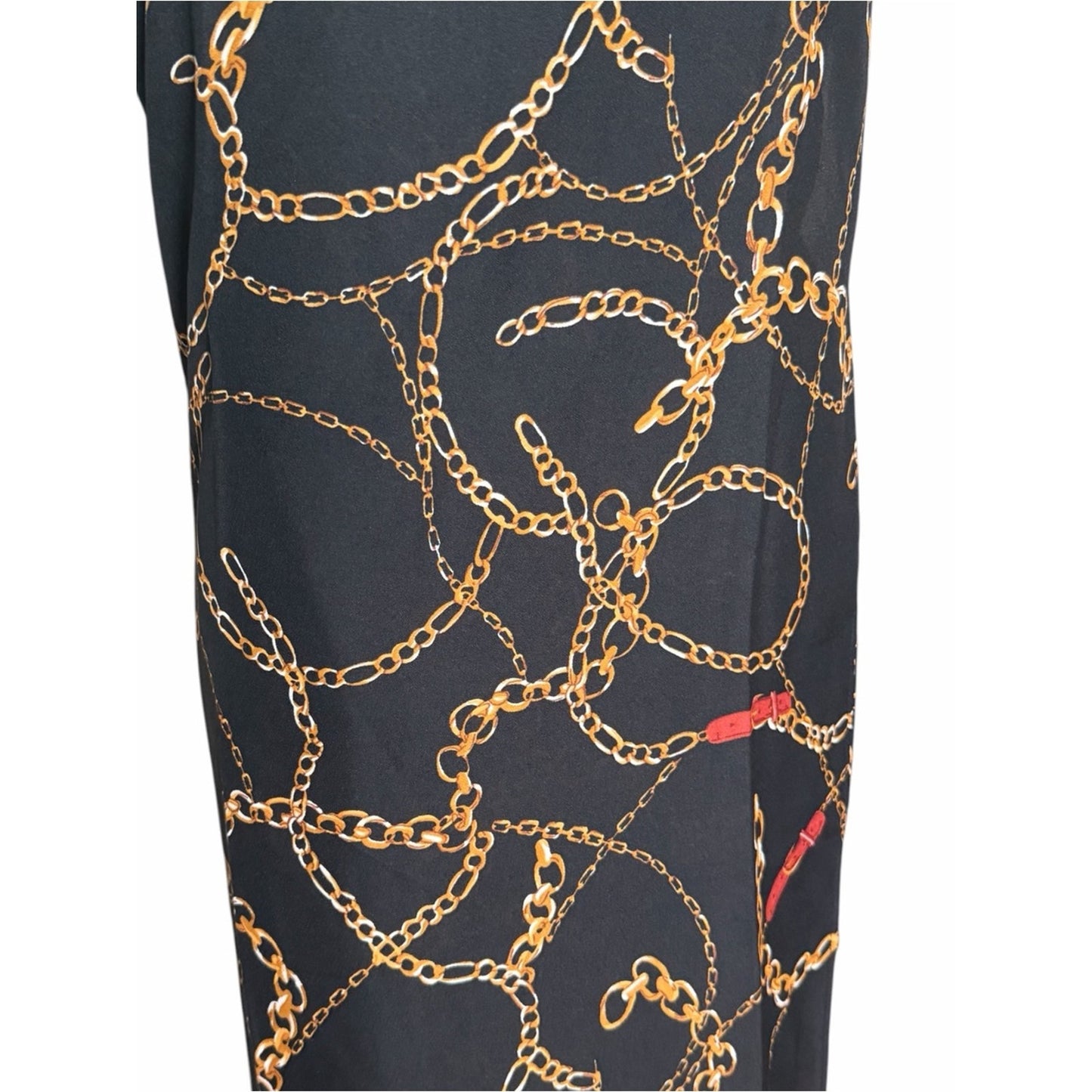NWT Walter Baker Chain Print Sarong Wrap Skirt Beach Cover Up One Size Fits Most