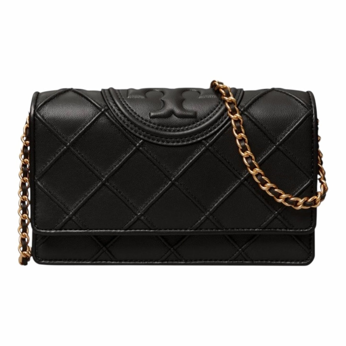 Tory Burch Fleming Soft Chain Wallet Crossbody - Black