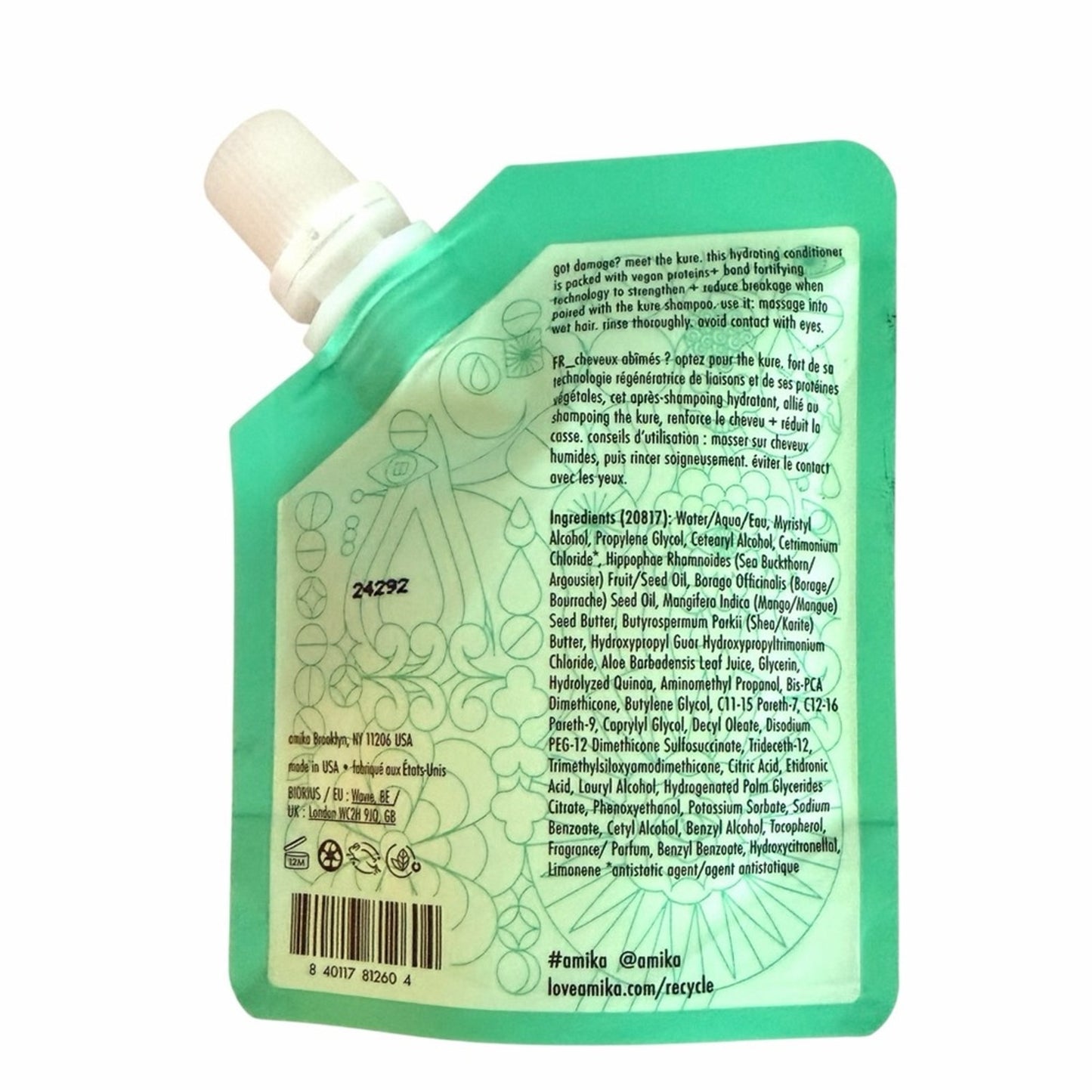 Amika Normcore Signature Shampoo Salon Size w/ pump+ Kure Repair Conditioner New