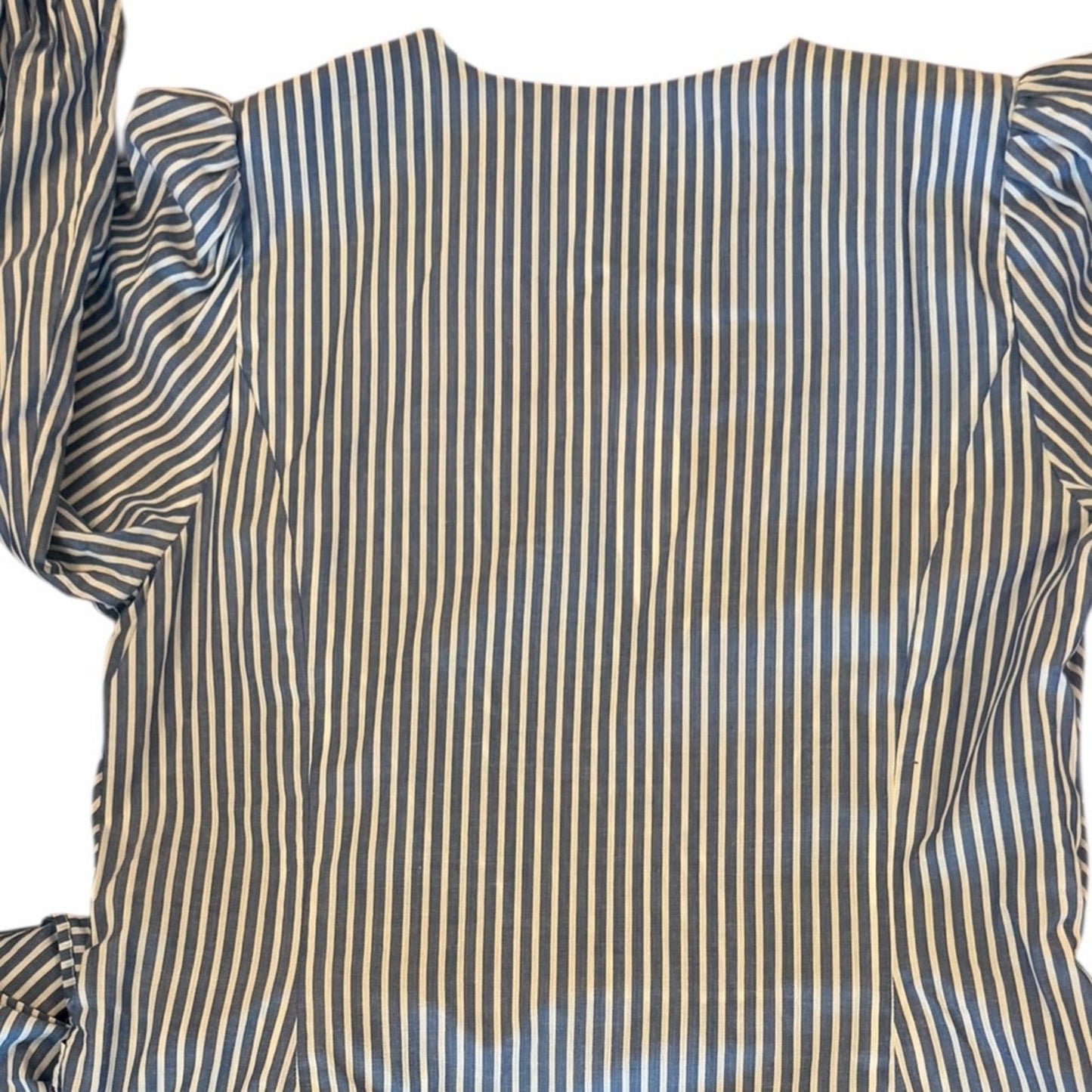 Etcetera Blue White Stripe Wrap Dress Size 10 Knee Length Coastal Preppy NWT