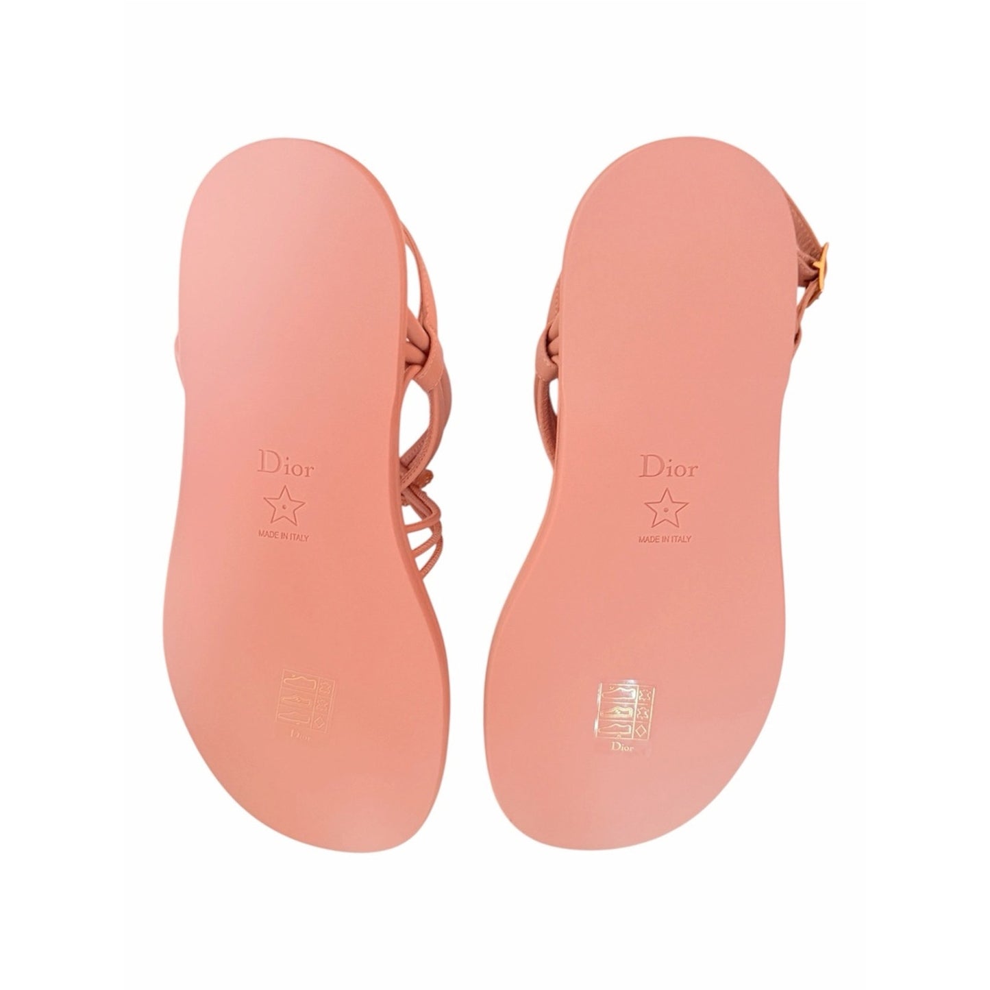 Christian Dior Lambskin Charm Sandals Dark Rose 35.5 NIB