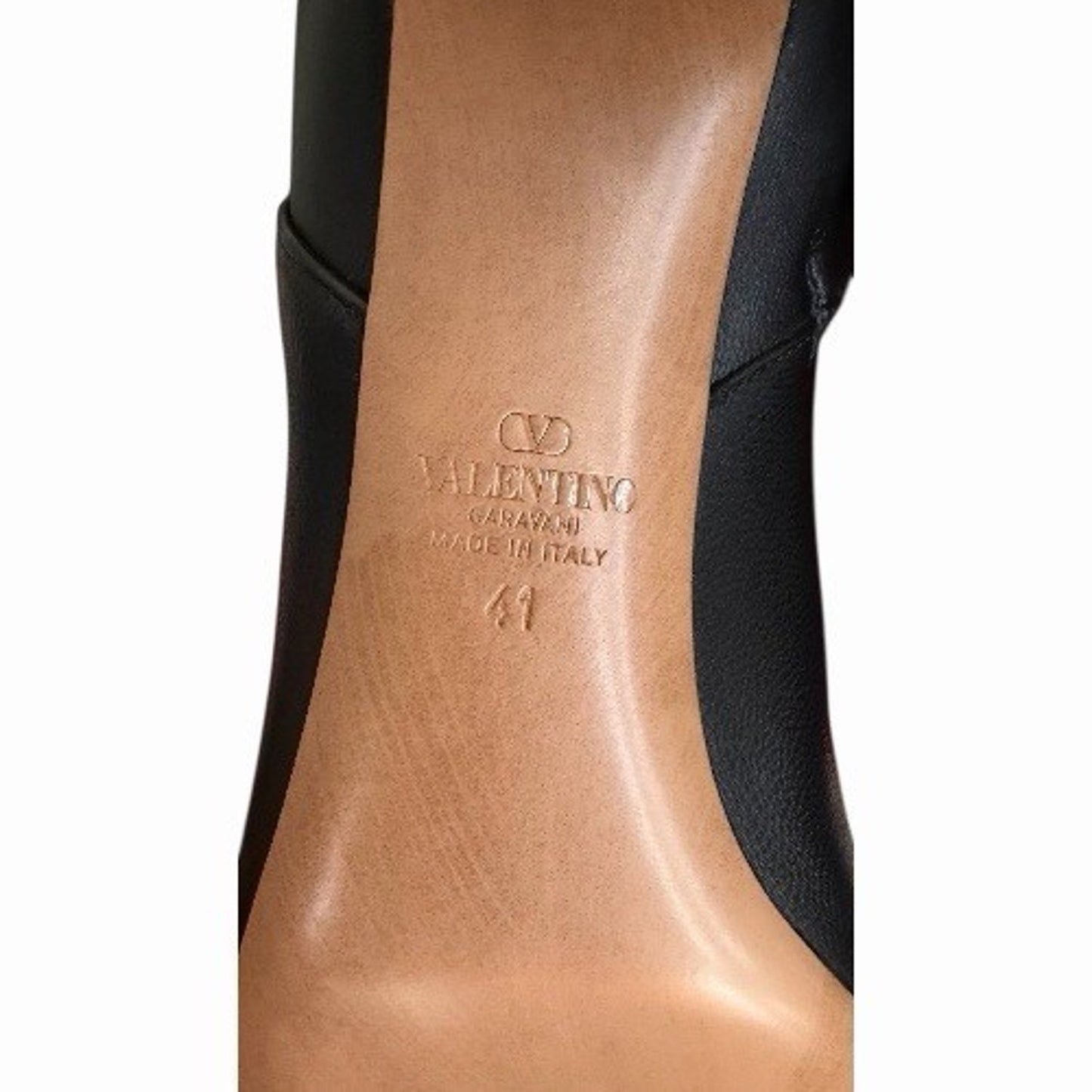 Valentino Garavani Rockstud Ankle Boots Black Leather Size 41 New in Box