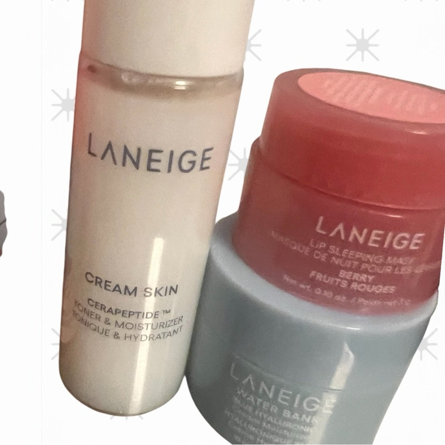 LANEIGE 3 Piece Set - Creamy Skin, Lip Sleeping Mask & Water Bank 
NIB Sephora