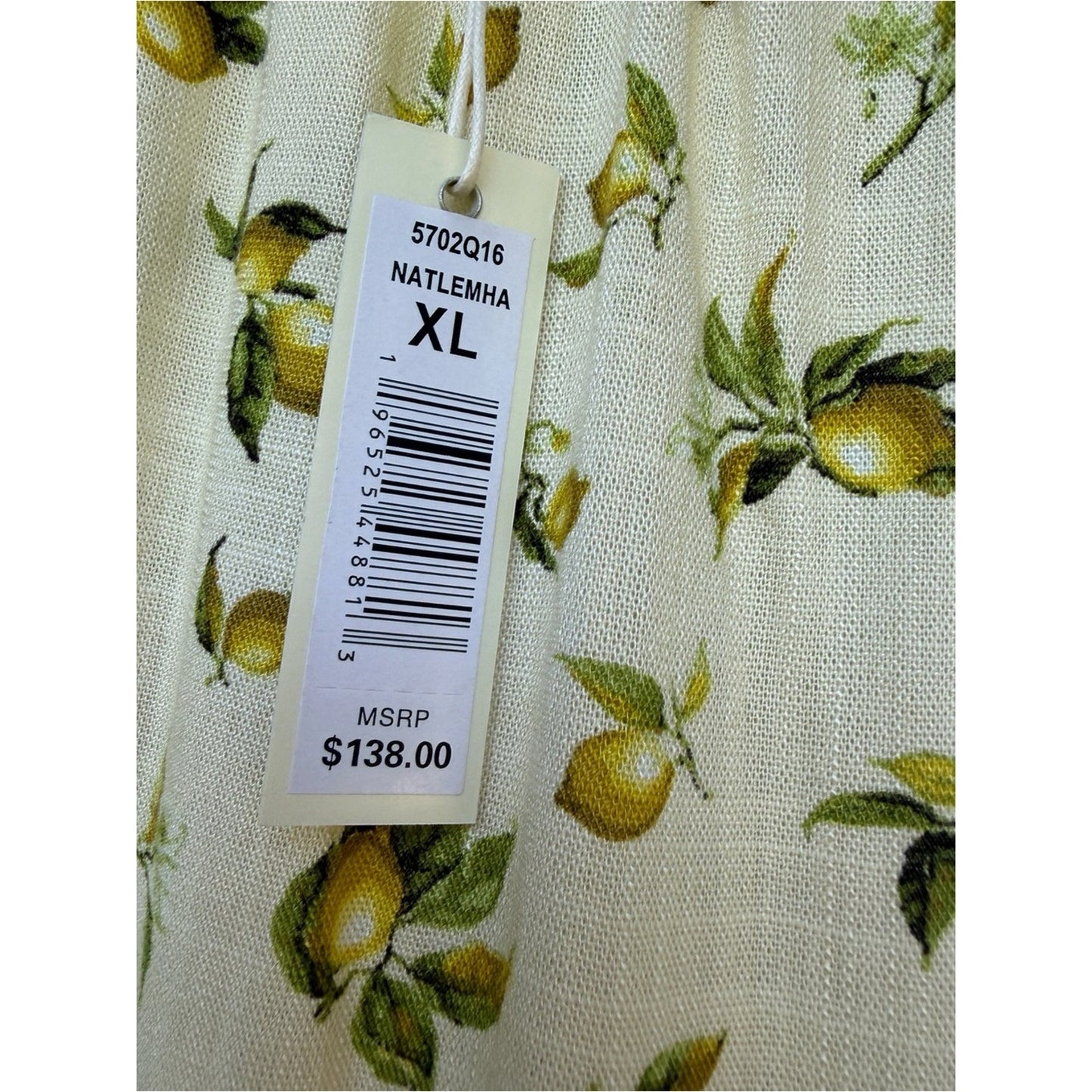 MAX STUDIO London Lemon Citrus Tiered Boho Maxi Skirt XL Coastal Grandma Vibe