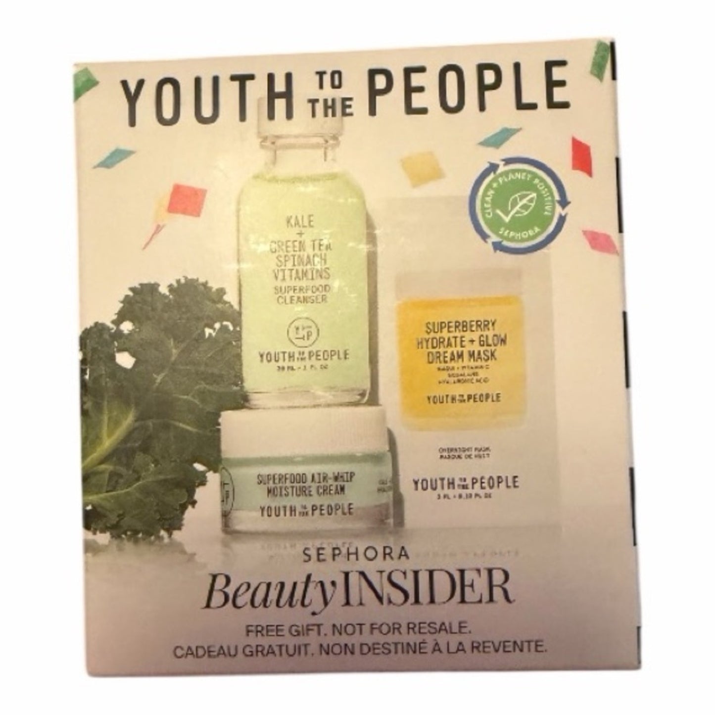 Youth To The People Superfood Skincare Set Cleanser Moisture Cream Mask NEW