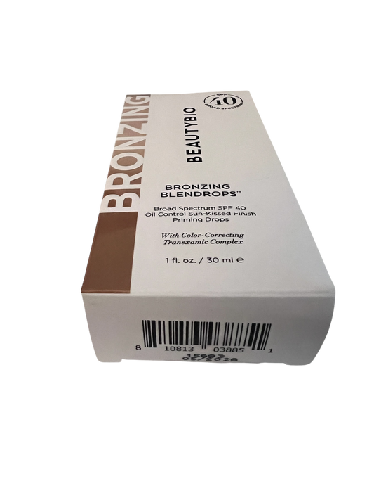 BeautyBio BLENDROPS. Broad Spectrum SPF 40 Oil-Control Priming Drops With Color-Correcting Tranexamic Complex (new in box 1Oz.)