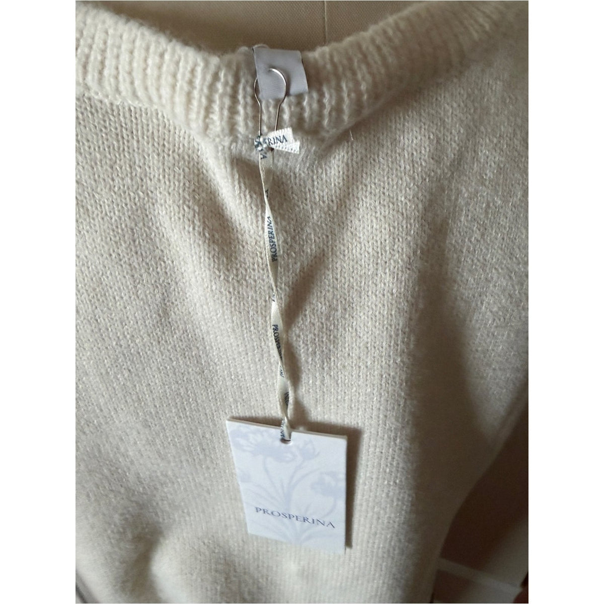 Prosperina Lila Ivory Knit Women’s Sweater Tank Vest Medium NWT