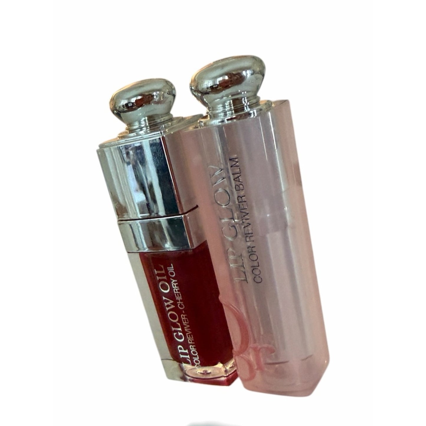Dior Full Size Cherry Lip Glow Oil Reviver 062 + Lip Glow 039 w/ Dior Pouch New