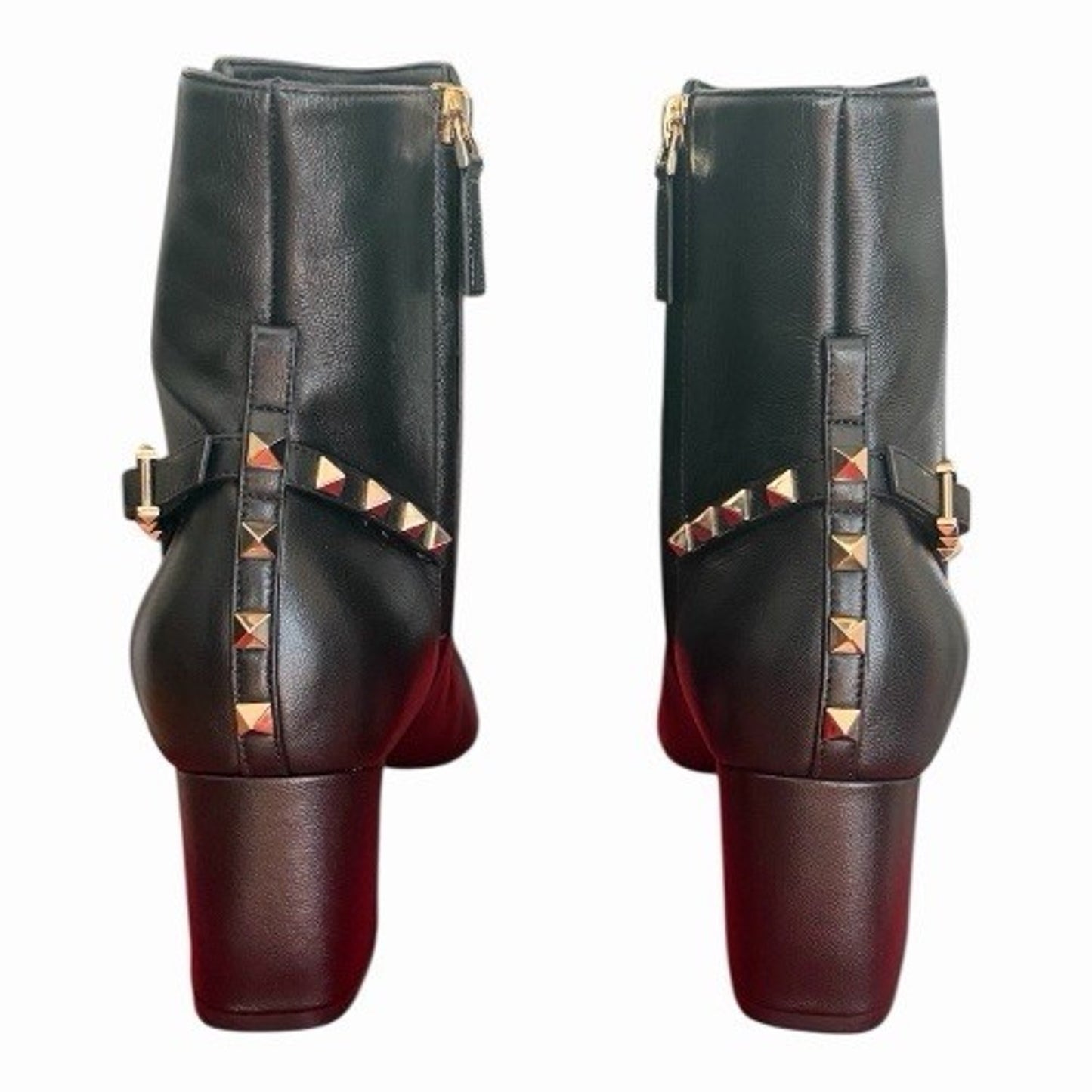 Valentino Garavani Rockstud Ankle Boots Black Leather Size 41 New in Box