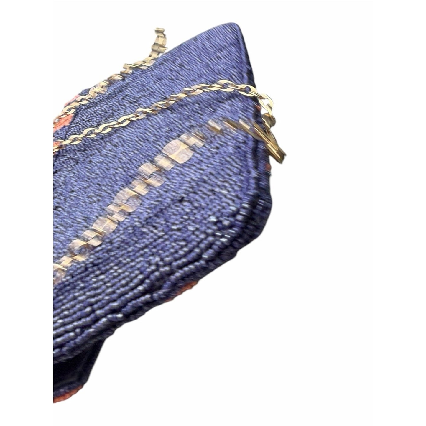 On 24th NWT Hand Beaded Envelope Clutch & Crossbody Bag Coral Pink Purple
