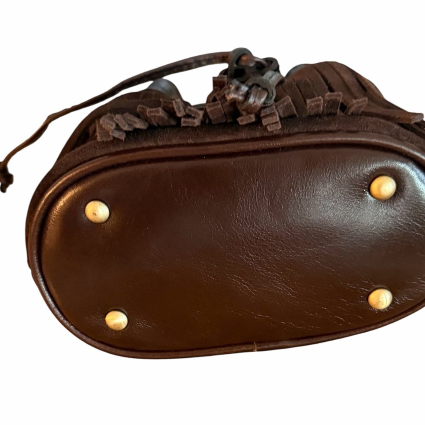Patricia Nash Mini Elisa Fringe Bucket Bag NWT | Coastal Cowgirl Brown Leather