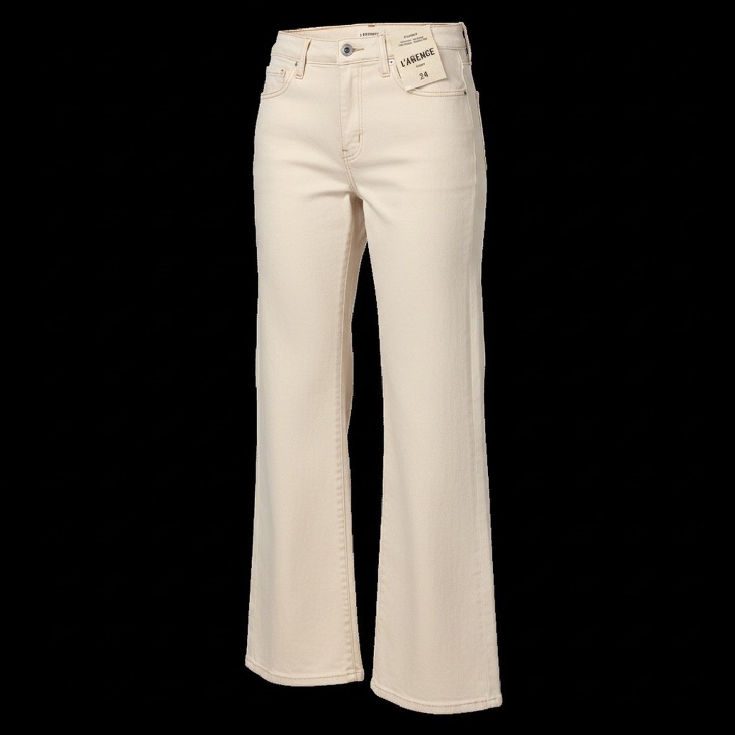 L’AGENCE Alicent Wide Leg Jeans Macadamia NWT Size 28 Quiet Luxury