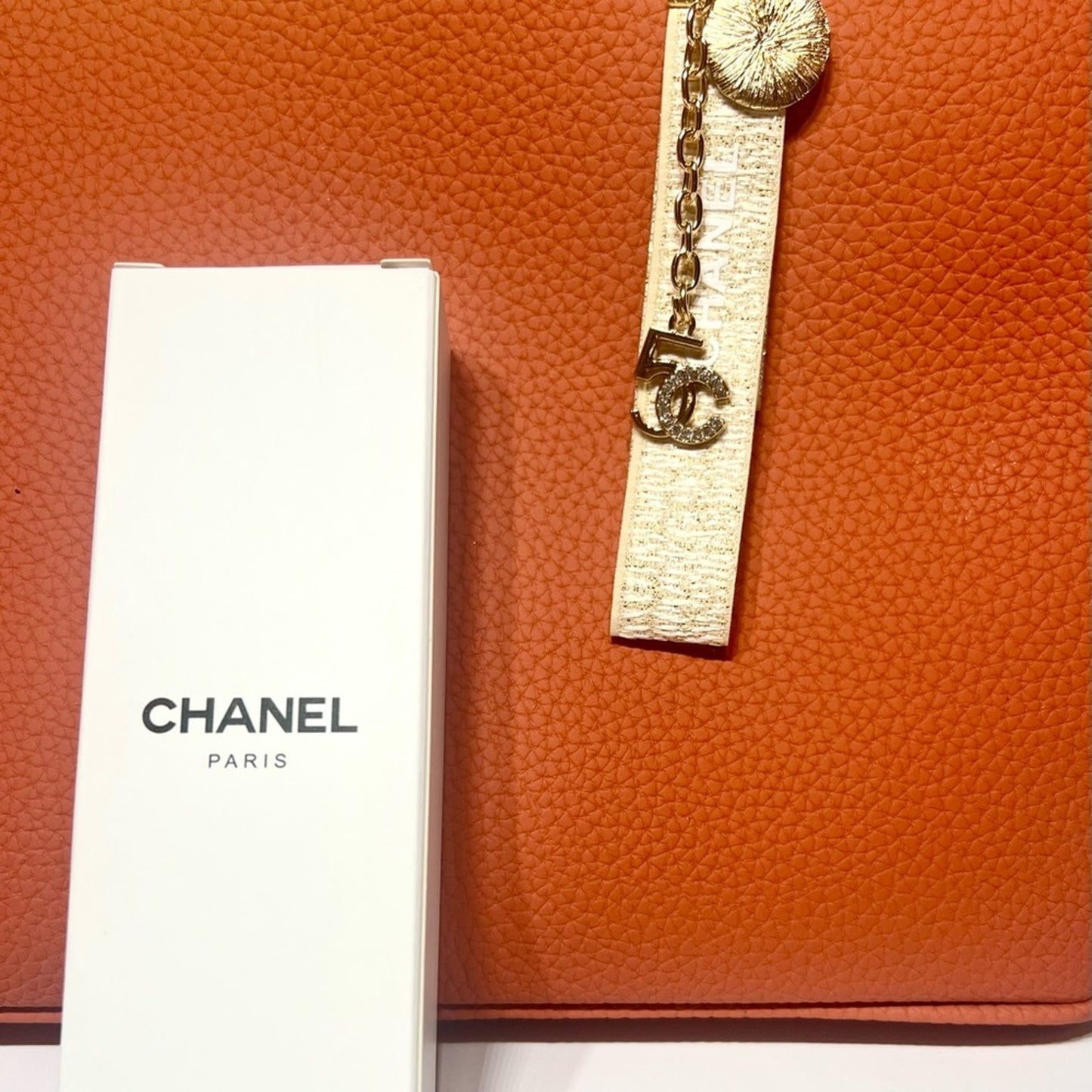CHANEL Cream and Gold Key Holder 50th Anniversary - Bag Charm NIB