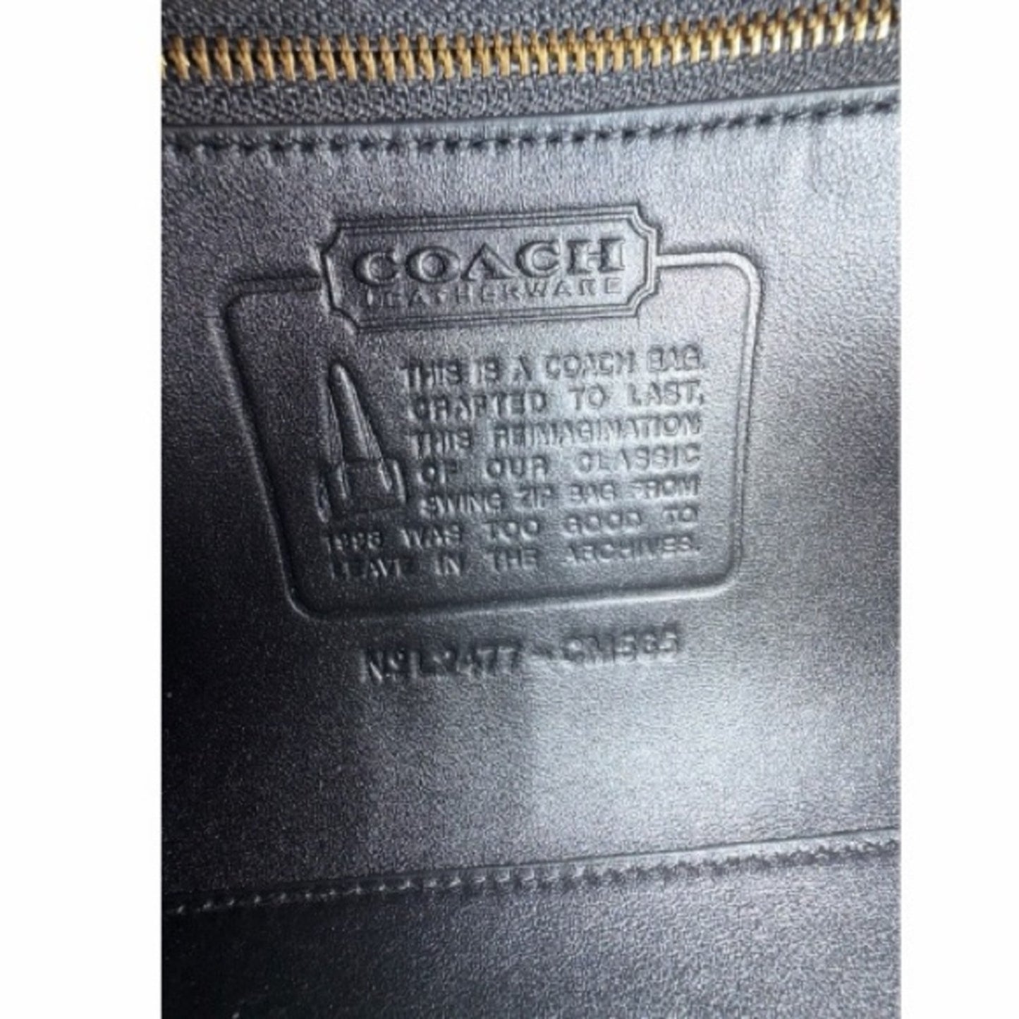 Coach Swing Zip Shoulder Bag Black | Archive 1998 Re-Edition | New