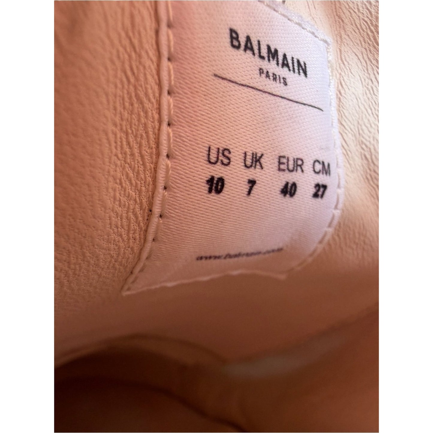 Balmain Paris B-Court White Leather Platform Sneakers EU 40 US 10 NIB