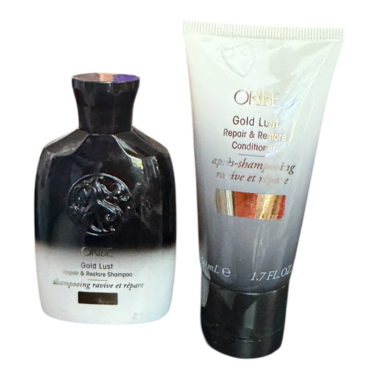 Oribe Gold Lust Shampoo + Conditioner Set | Travel Size Luxury Haircare Duo Authentic