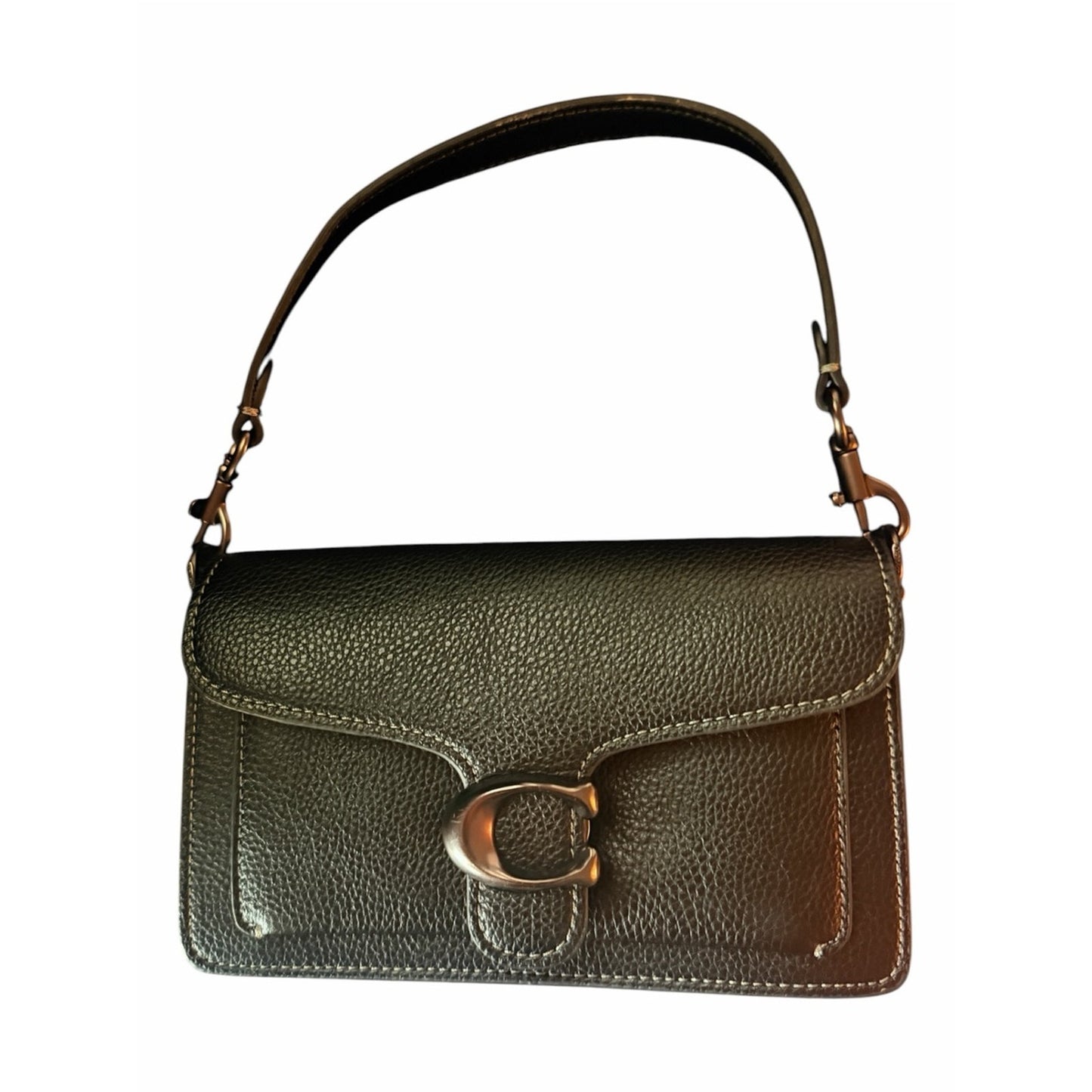 Coach Tabby Pebbled Leather Shoulder Bag Black NWT Dust Bag Included